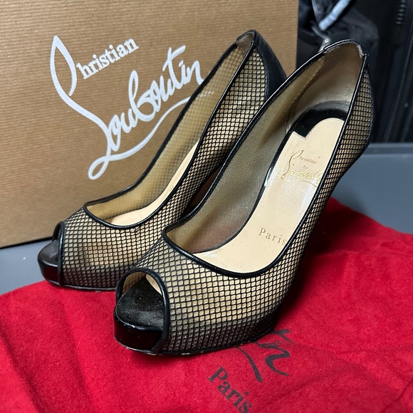 louboutin mesh heels